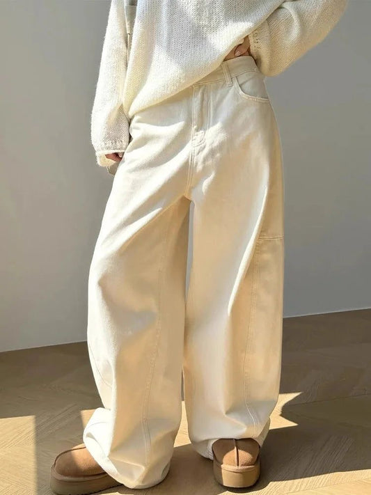 BEIGE DENIM PANTS