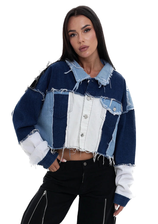 JACKET DENIM PATCHWORK
