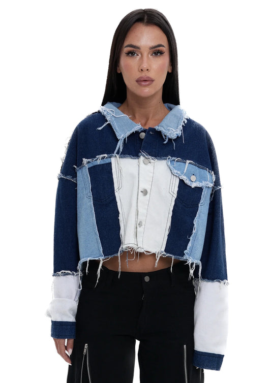 JACKET DENIM PATCHWORK