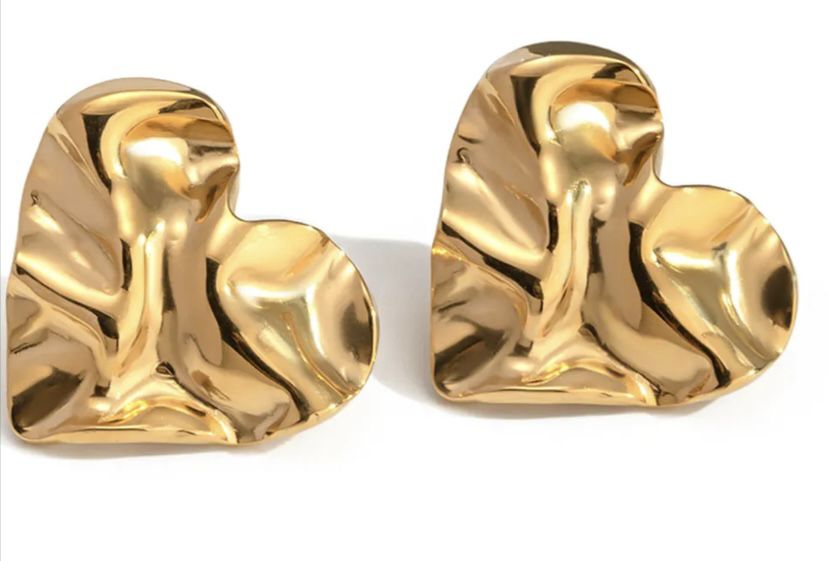 HEART EARRINGS GOLD