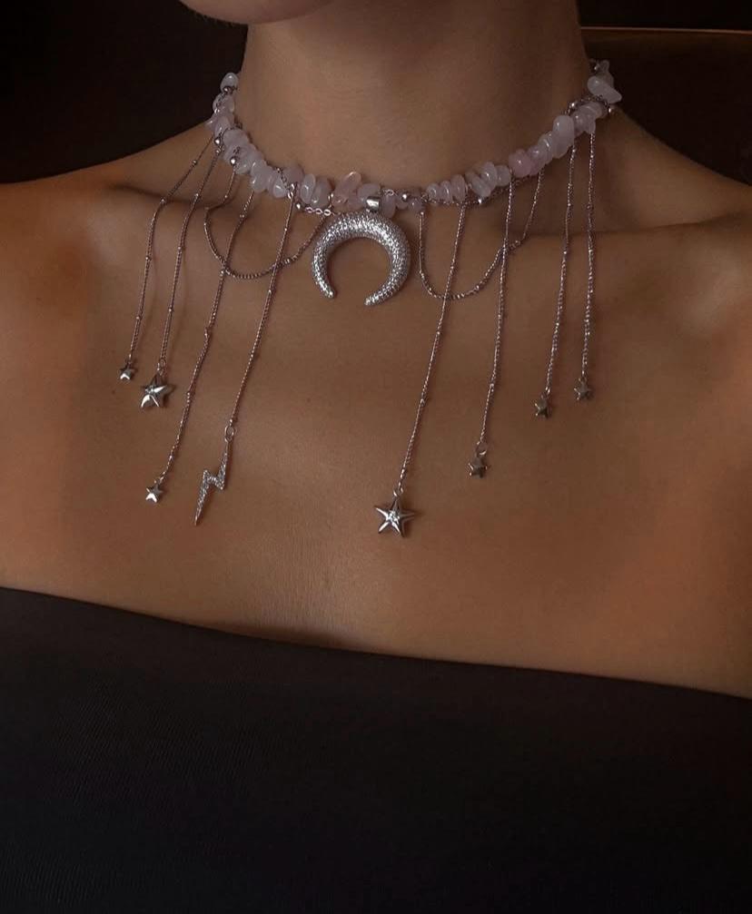 LUNA PINK DODGERS NECKLACE