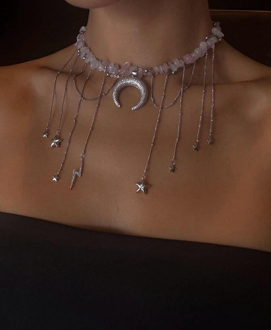 LUNA PINK DODGERS NECKLACE