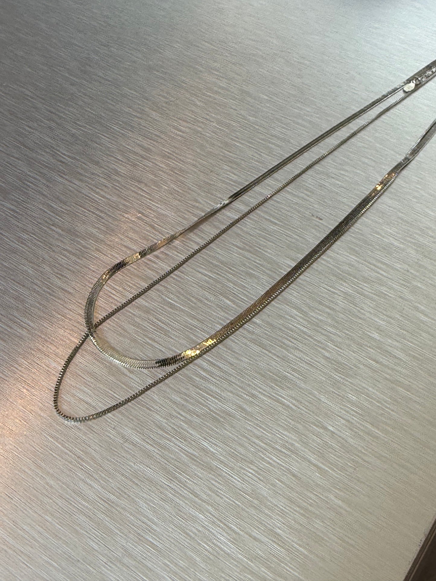 DOUBLE SILVER NECKLACE