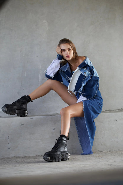 JACKET DENIM PATCHWORK