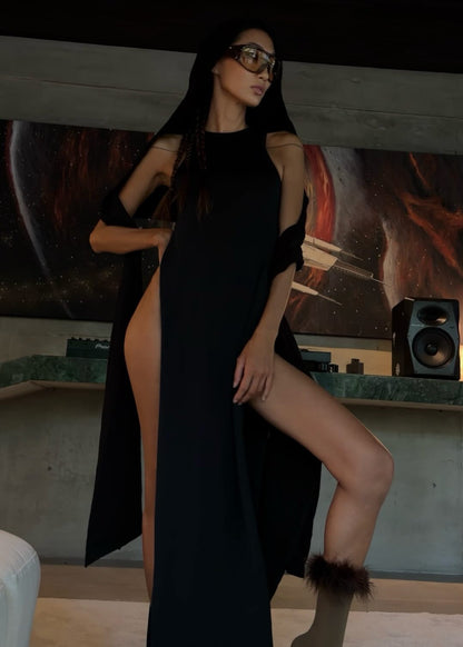 KARA SLIT DRESS SPANDEX
