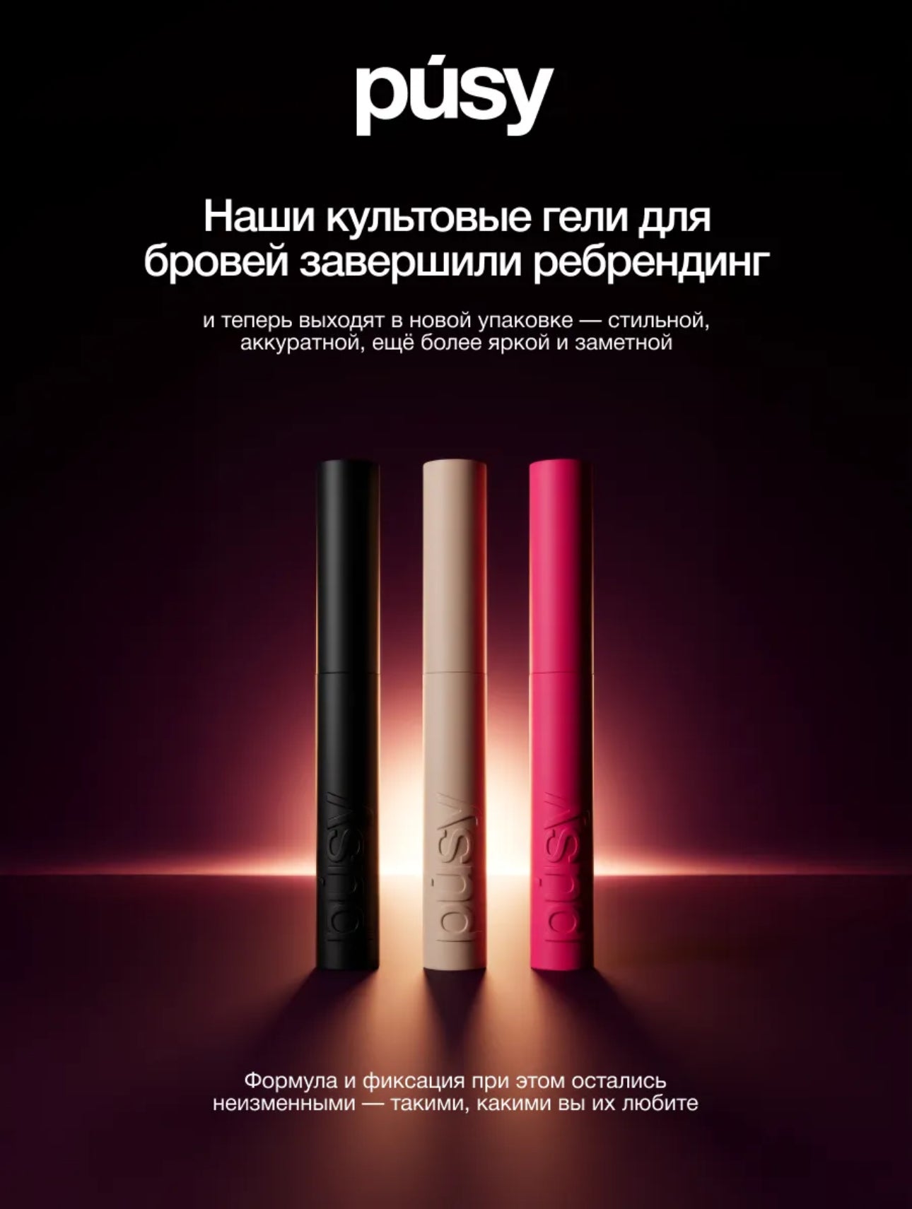PUSY SUPER FIX BROW GEL BLACK