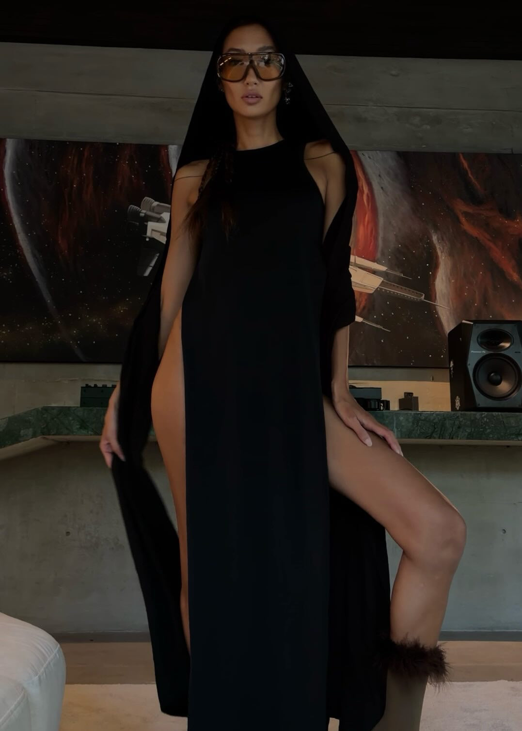 KARA SLIT DRESS SPANDEX