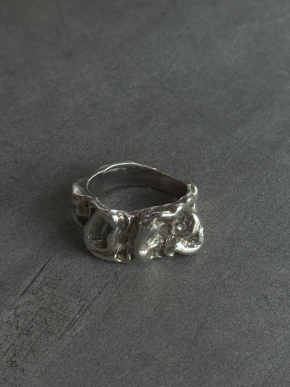 MOLTEN SILVER RING