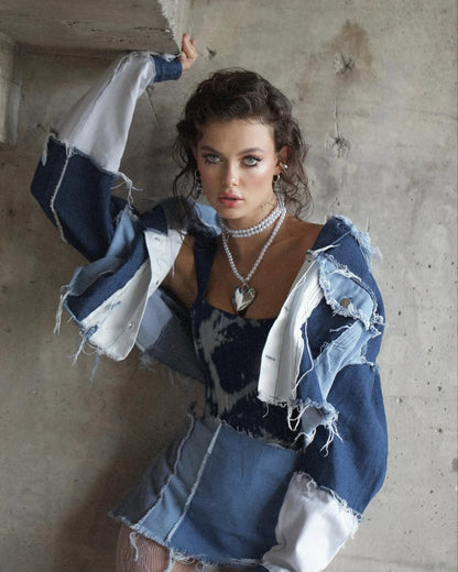 JACKET DENIM PATCHWORK
