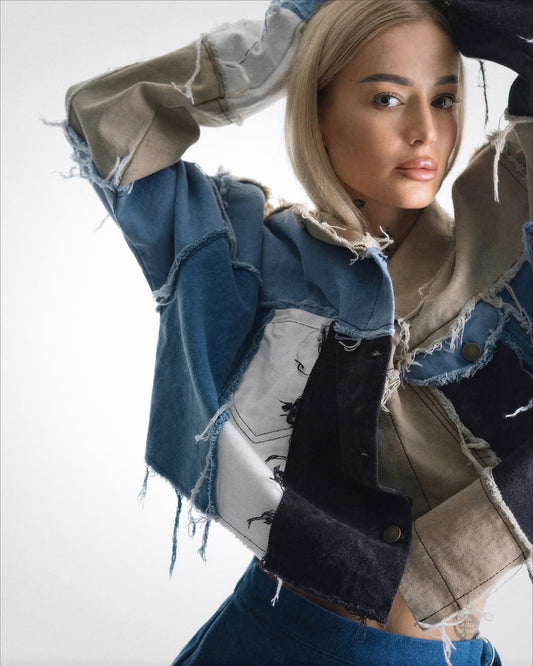 JACKET DENIM PATCHWORK