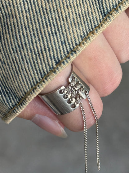 CORSET SILVER RING