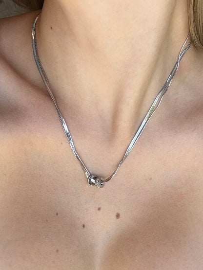 DOUBLE RING NECKLACE