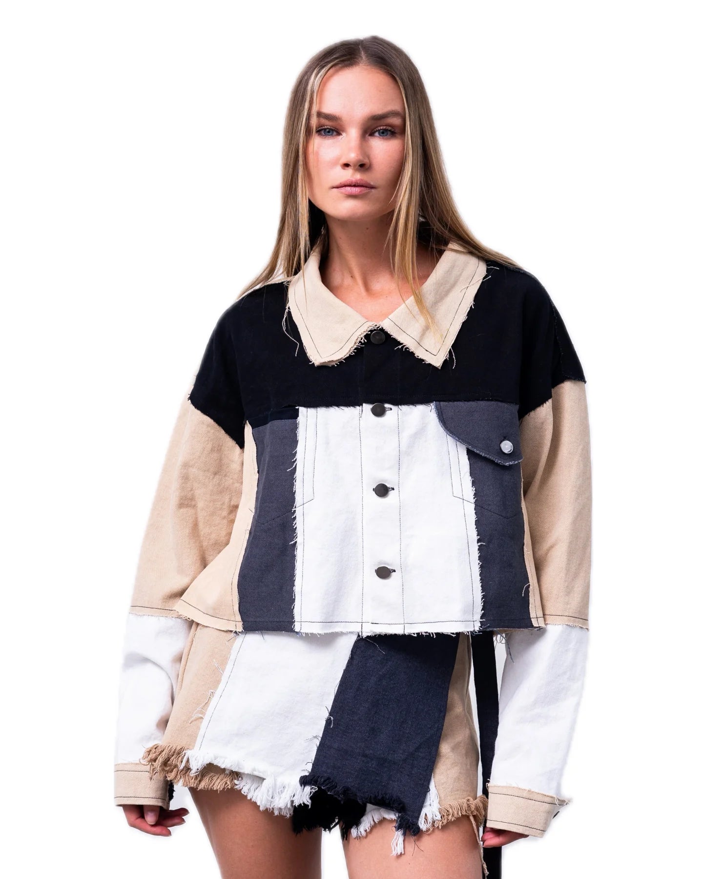 JACKET DENIM PATCHWORK