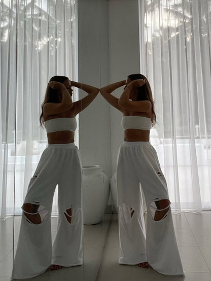 RIPPED PANTS NO ELASTIC BOTTOM
