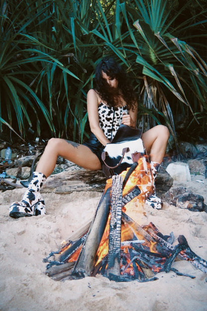 COW PRINT CORSET LONG