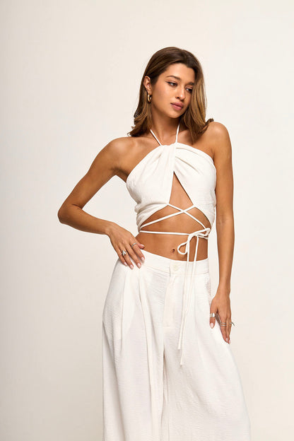 VISCOSE DRAPPED TOP