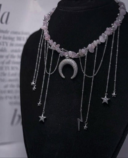 LUNA PINK DODGERS NECKLACE