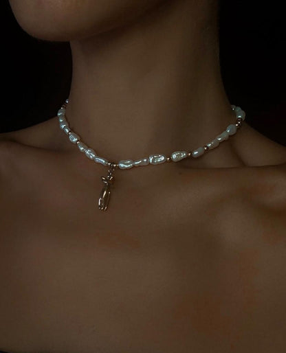 LOVE WHITE GOLD NECKLACE