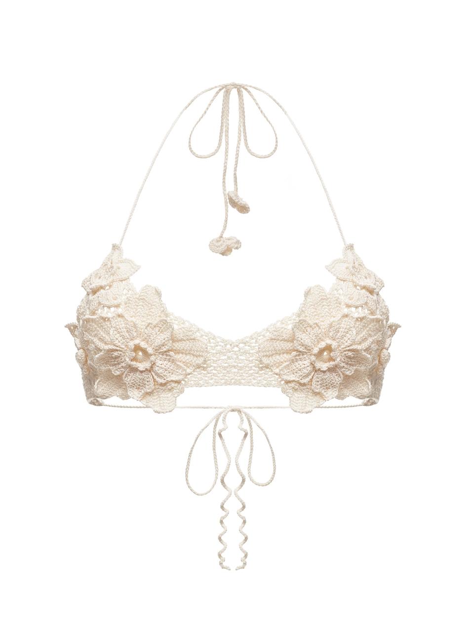 KNITTED BIKINI TOP BLOSSOM