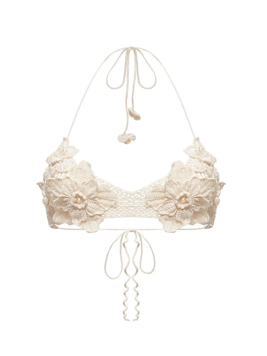 KNITTED BIKINI TOP BLOSSOM