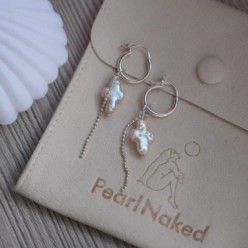 WHITE CROSS EARRINGS