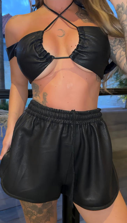 LEATHER TOP